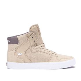 Supra Mens VAIDER Mojave/Dk Grey/white High Top Shoes | CA-16462